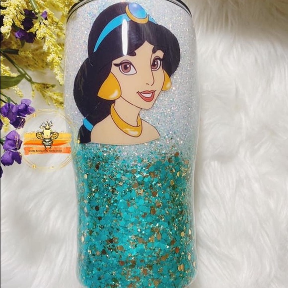 Other - Princess Jasmine Inspired Disney  Glitter Tumbler